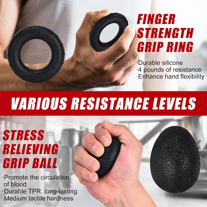 Hand Grip Strengthener,Grip Strength Trainer,22-132 Lbs Adjustable Resistance Forearm Exerciser Workout for Rehabilitation Athletes Climbers Musicians