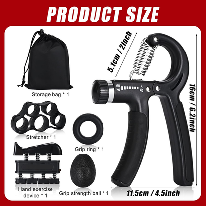 Hand Grip Strengthener,Grip Strength Trainer,22-132 Lbs Adjustable Resistance Forearm Exerciser Workout for Rehabilitation Athletes Climbers Musicians